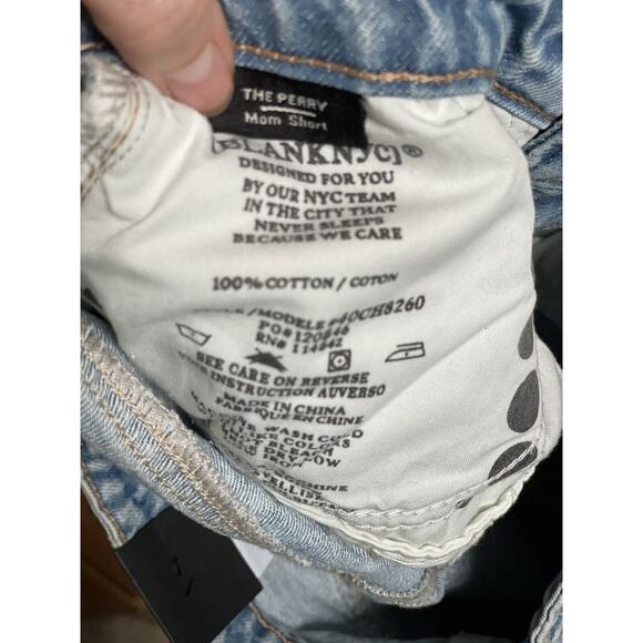 BLANK NYC The Perry Roll Up Jean Shorts Denim Medium Wash Women's Size 25"/ 0 - Picture 5 of 6